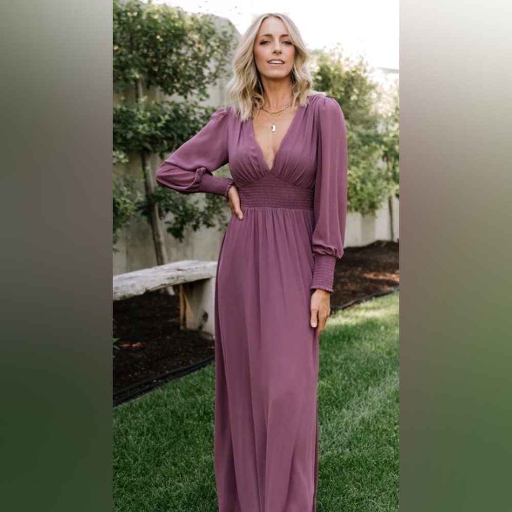 Elegant Mauve Maxi Dress